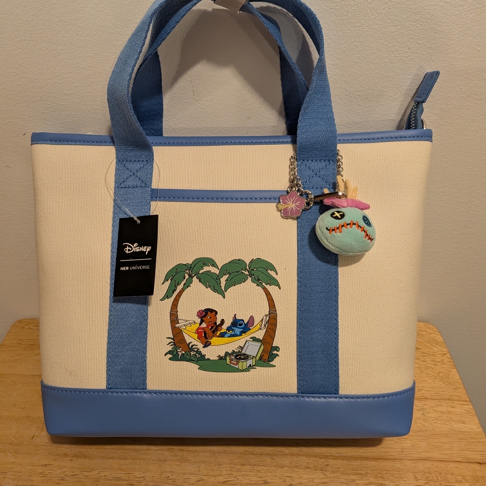 Disney Blue and Cream Character Tote